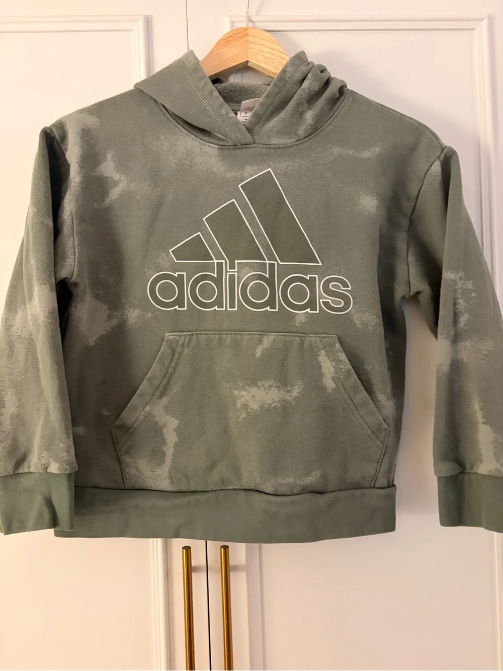 Adidas MINT Mild Tie Dye Forest Green Boys Youth S Sweatshirt Hoodie
